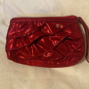 Victoria's Secret Shiny Red Cosmetic Bag